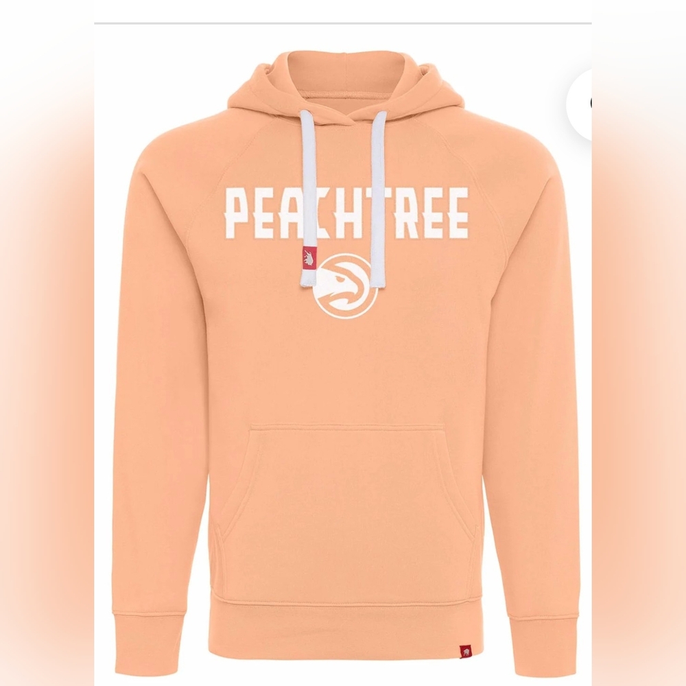 Atlanta HAWKS Peach Color Hoodie with White Logo